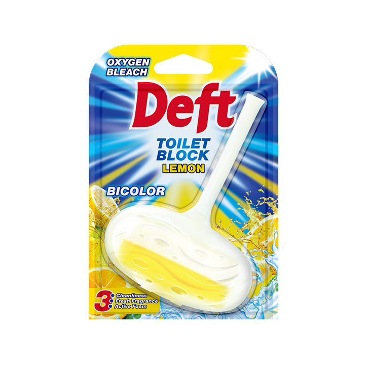 DEFT Bicolor tvrdi wc osveživač Lemon