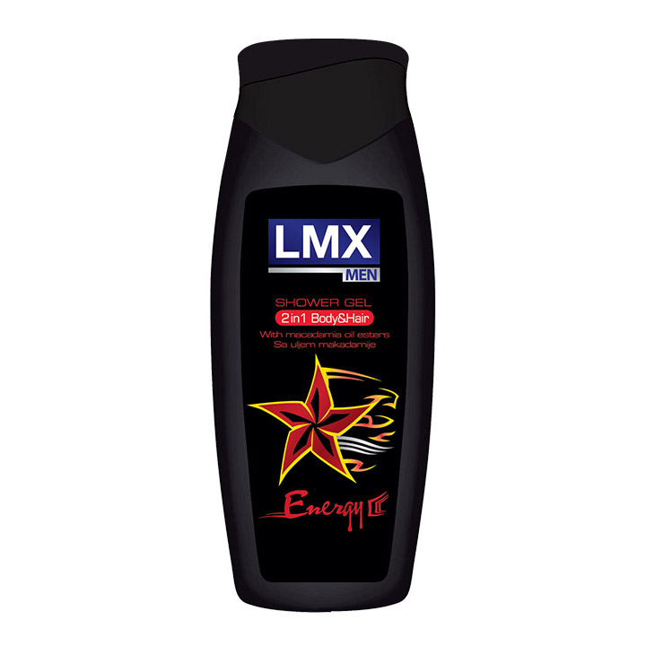 LMX MEN gel za tuširanje 2u1 za kosu i telo Energy