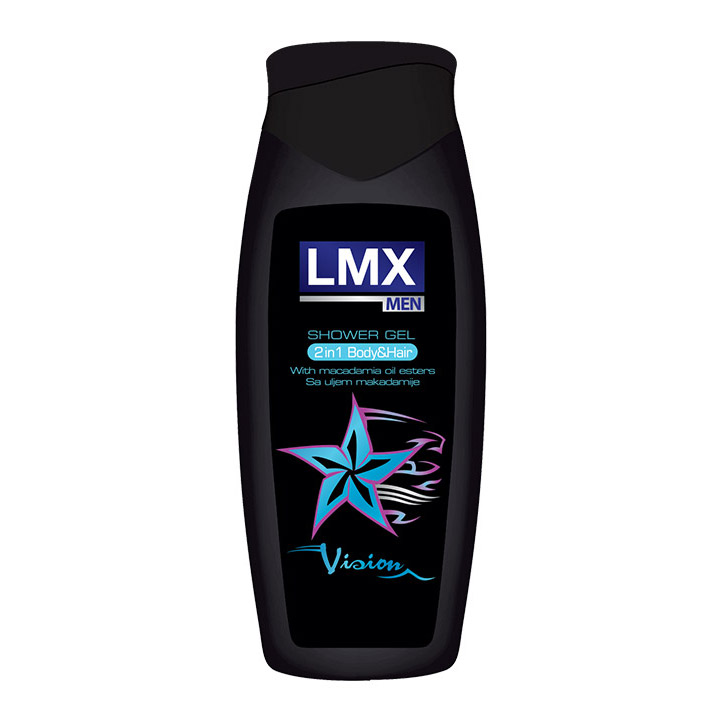 LMX MEN gel za tuširanje 2u1 za kosu i telo Vision