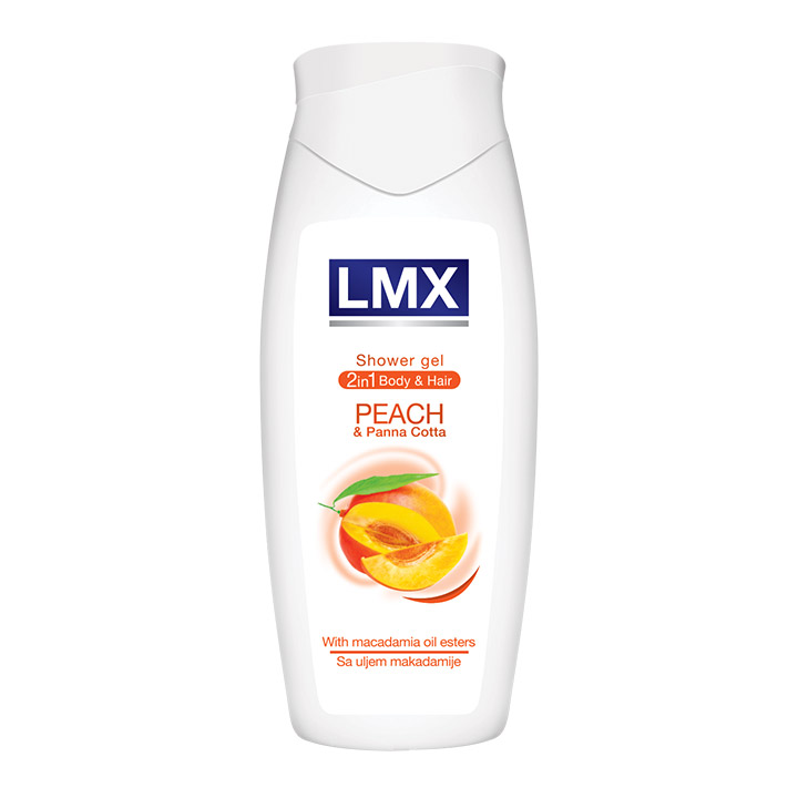 LMX gel za tuširanje 2u1 za kosu i telo Peach & Panna Cotta  