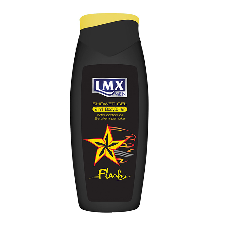 LMX MEN gel za tuširanje 2u1 za kosu i telo Flash 